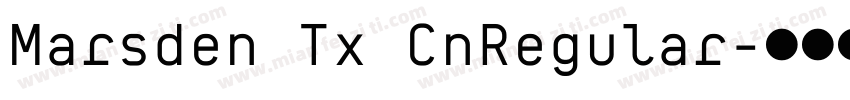 Marsden Tx CnRegular字体转换